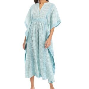 Society Social x Crown & Ivy Spritzy Blue Caftan